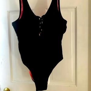 PINK One Piece Black Bathing Suit